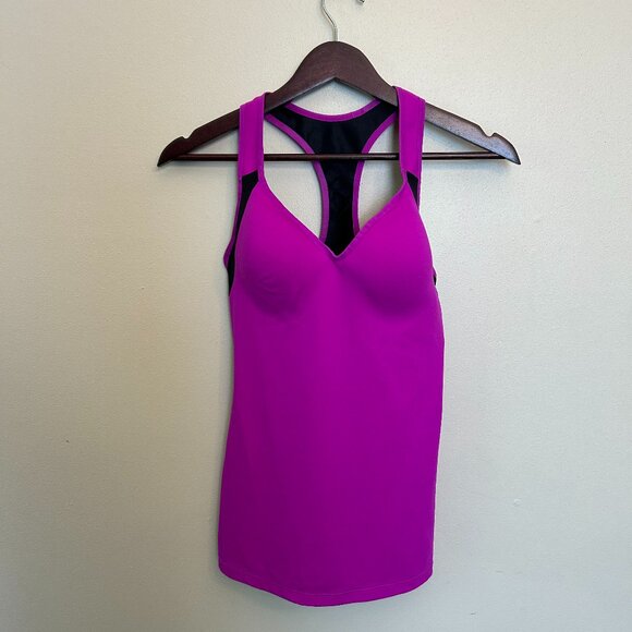 Victoria's Secret VSX Women's Purple Athletic Top Padded Cups Racerback Size 36C - Picture 1 of 15